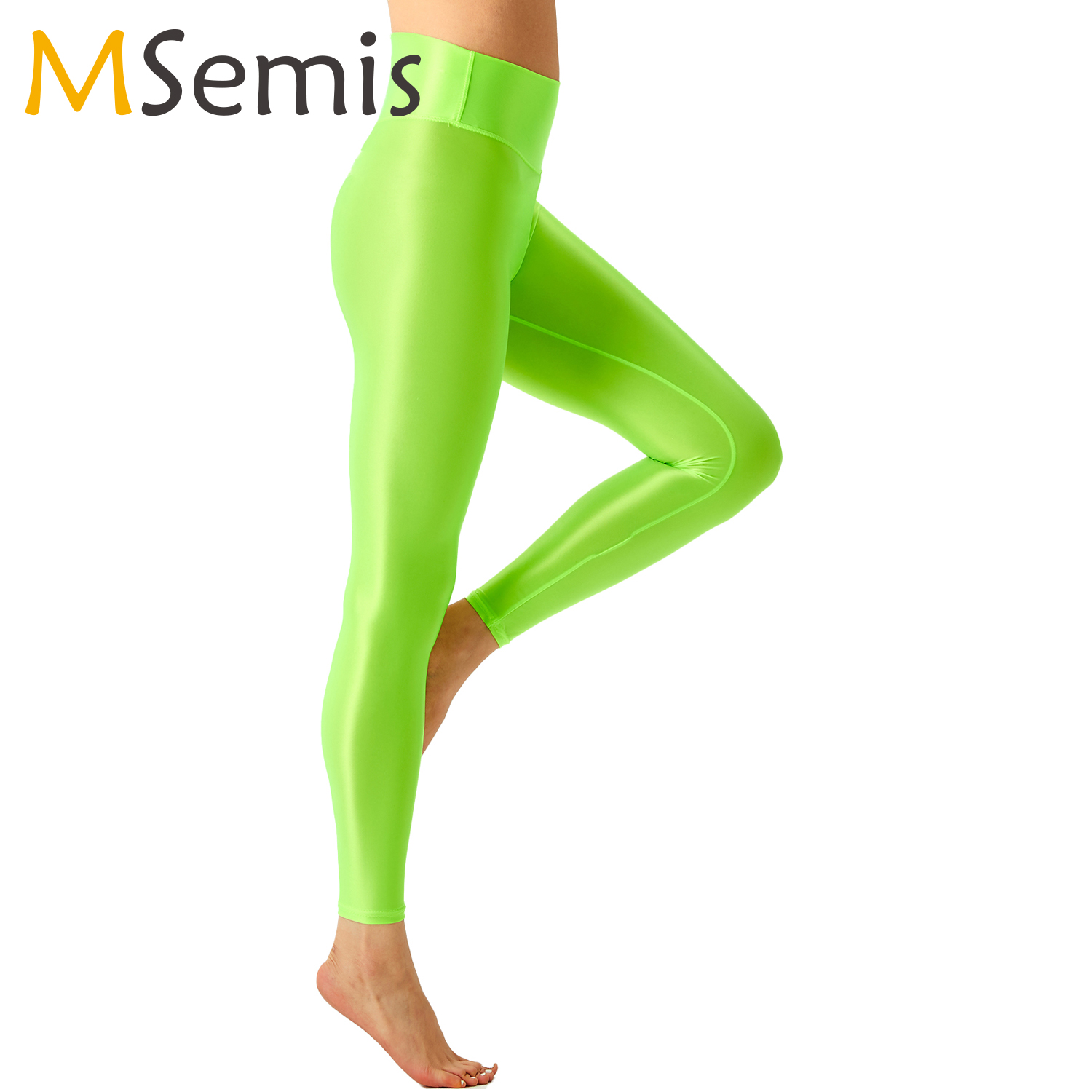 Pilates Yoga Legging - Женские блестящие балетные леггинсы с эластичным