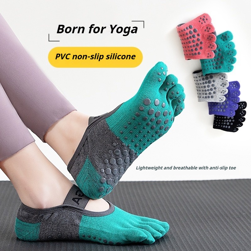 Pilates Yoga Fitness - Профессиональные противоскользящие пятипальцевые носки для пилатеса