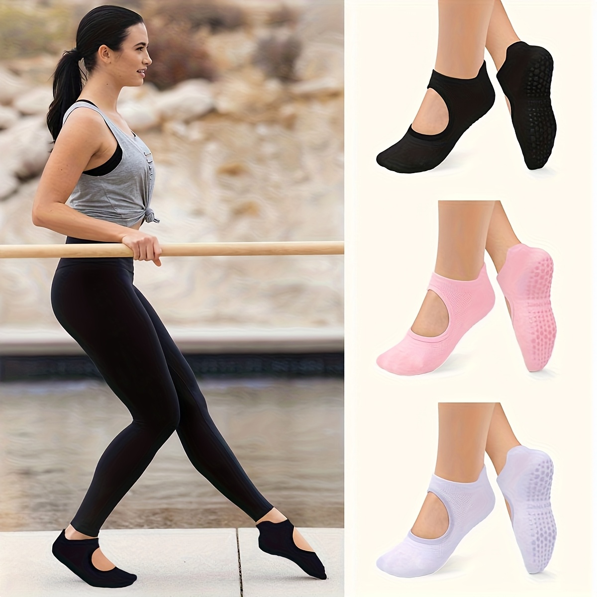 Нескользящие женские носки для – обзор и цена Pilates Yoga And Barre