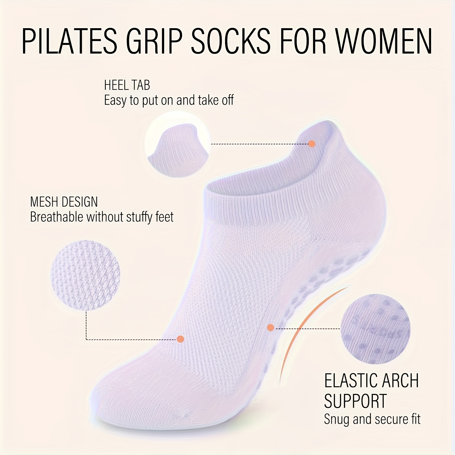 1 пара носков для пилатеса с н – обзор и цена Pilates Yoga And Barre