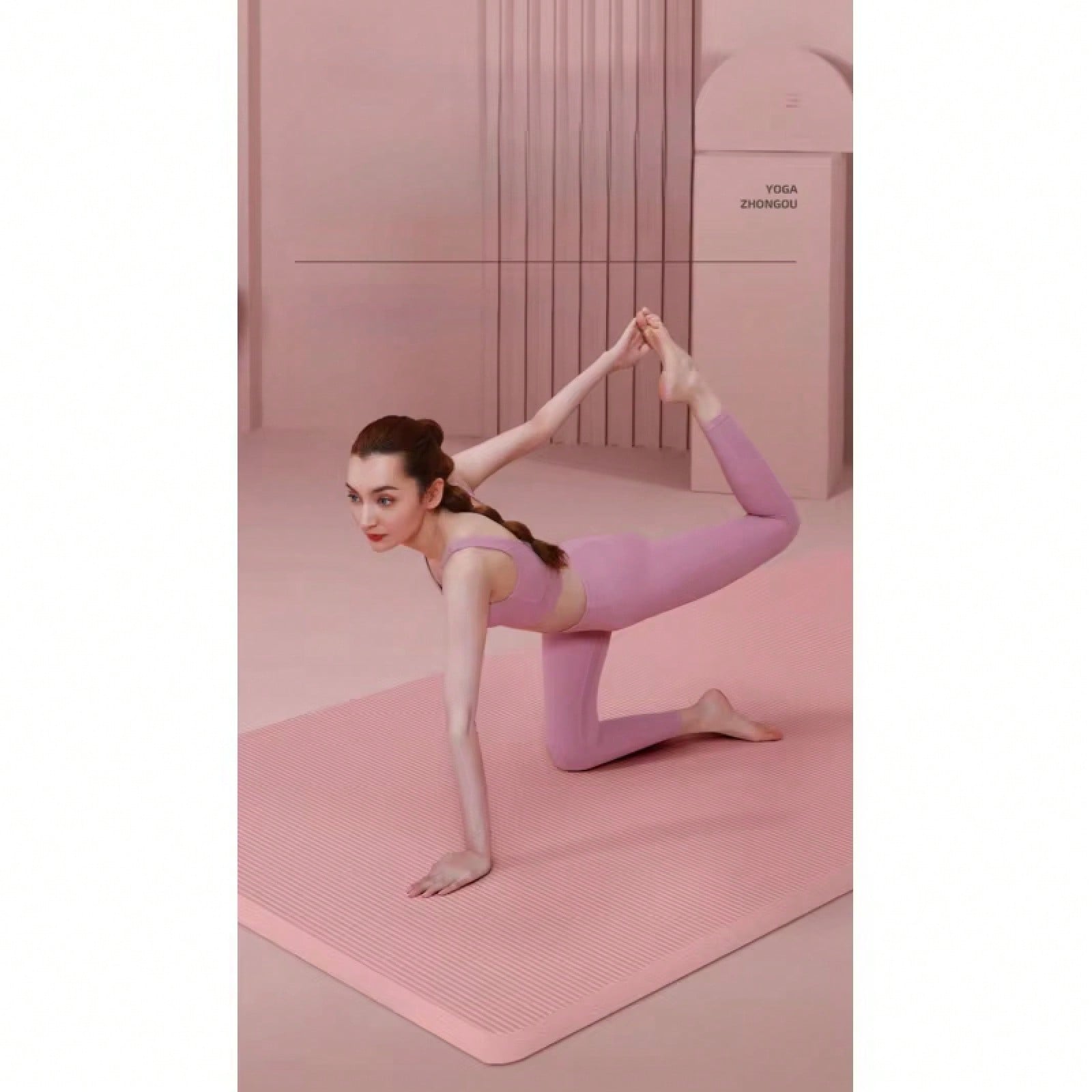 Розовый нескользящий коврик дл – обзор и цена Pilates Yoga Mat Workout